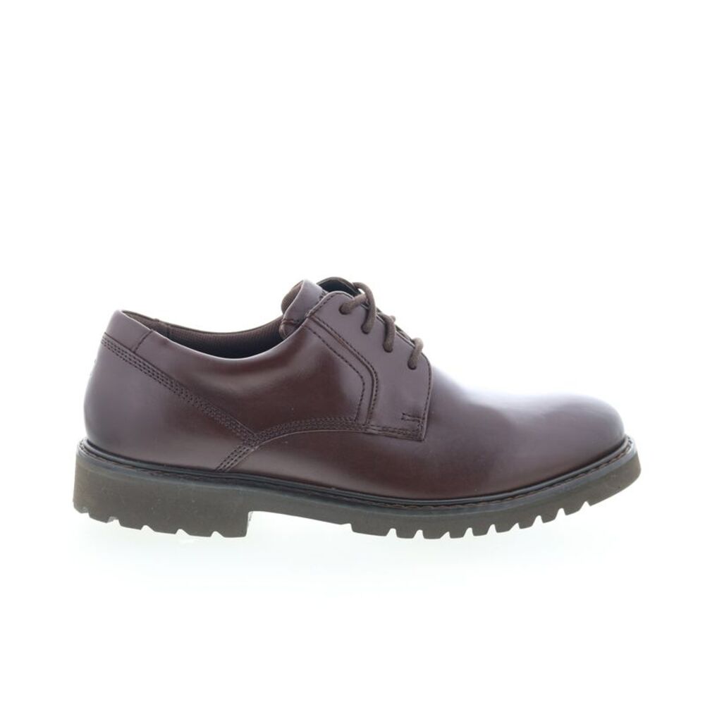 Rockport Mens Maverick Plain Toe Oxford Brown Shoes (NWT)